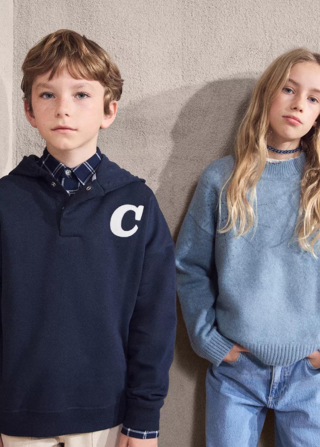 Navy Printed Hoodie, Kids Boys, Navy, large image number 5