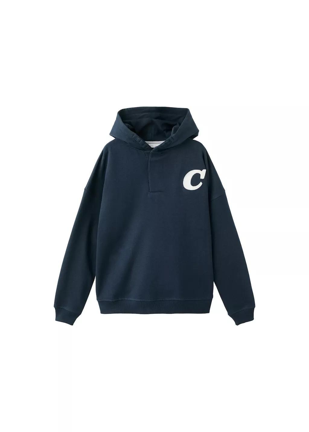 Navy Printed Hoodie, Kids Boys, Navy, large image number 6