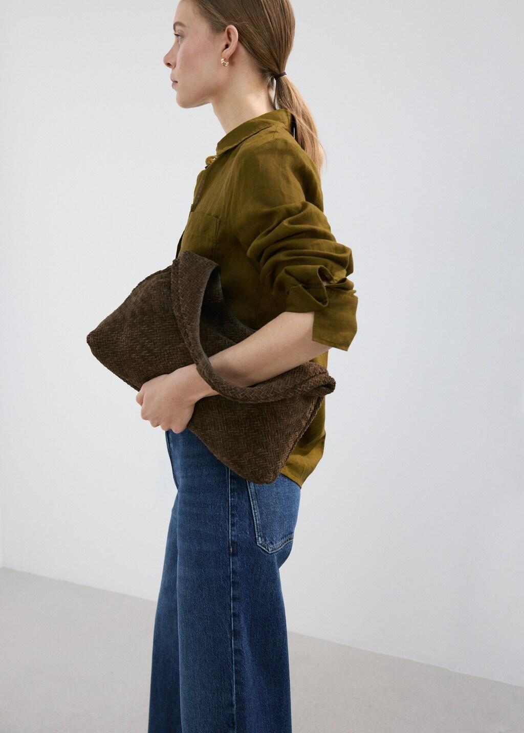 Blue Catherin Culotte High-Rise Jeans, Open Blue, large image number 4