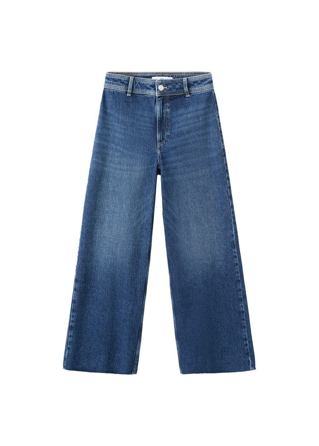 Blue Catherin Culotte High-Rise Jeans, Open Blue, large image number 7