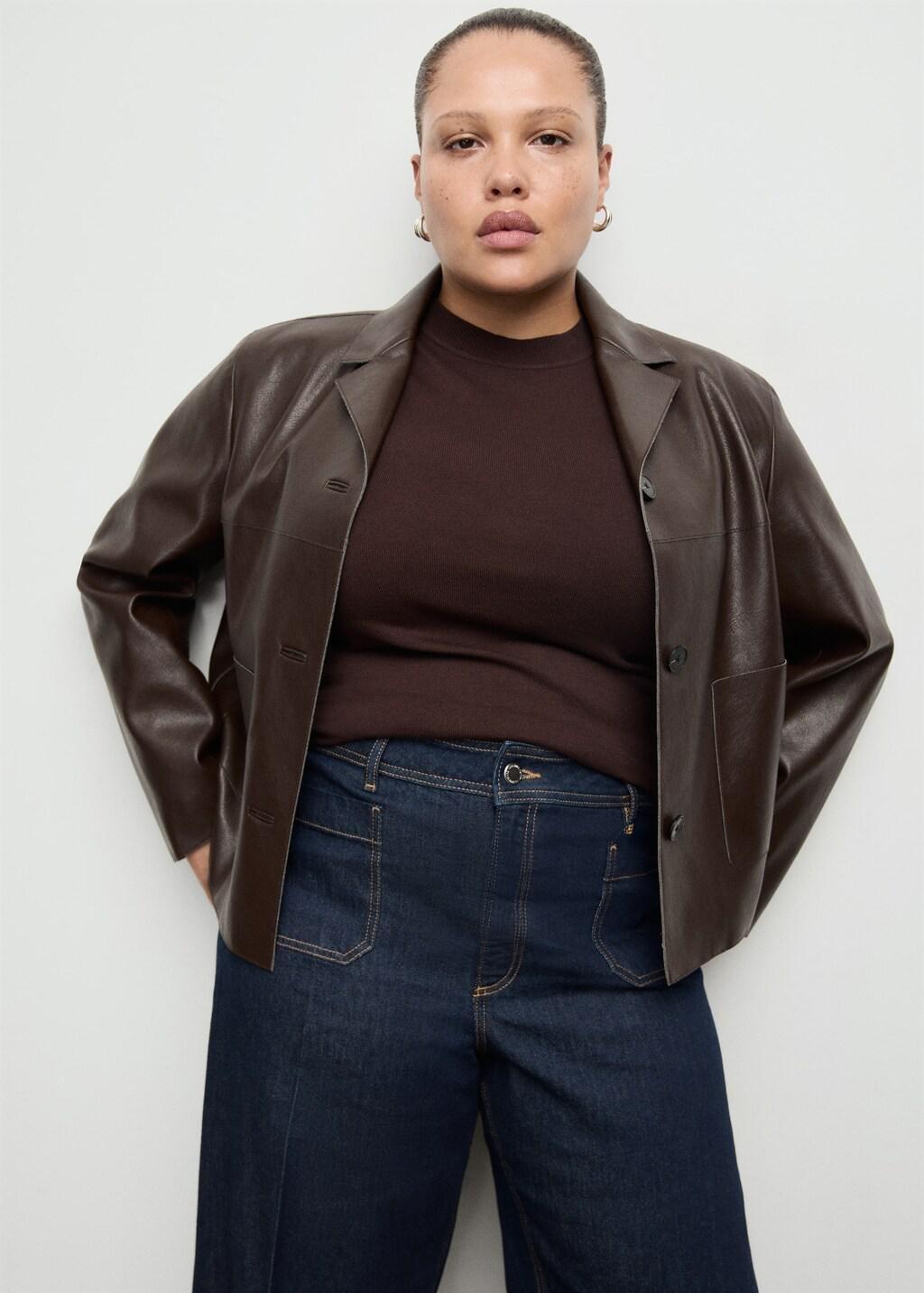 Navy Wide Leg Jeans With Pockets, 0201_TS, large image number 6