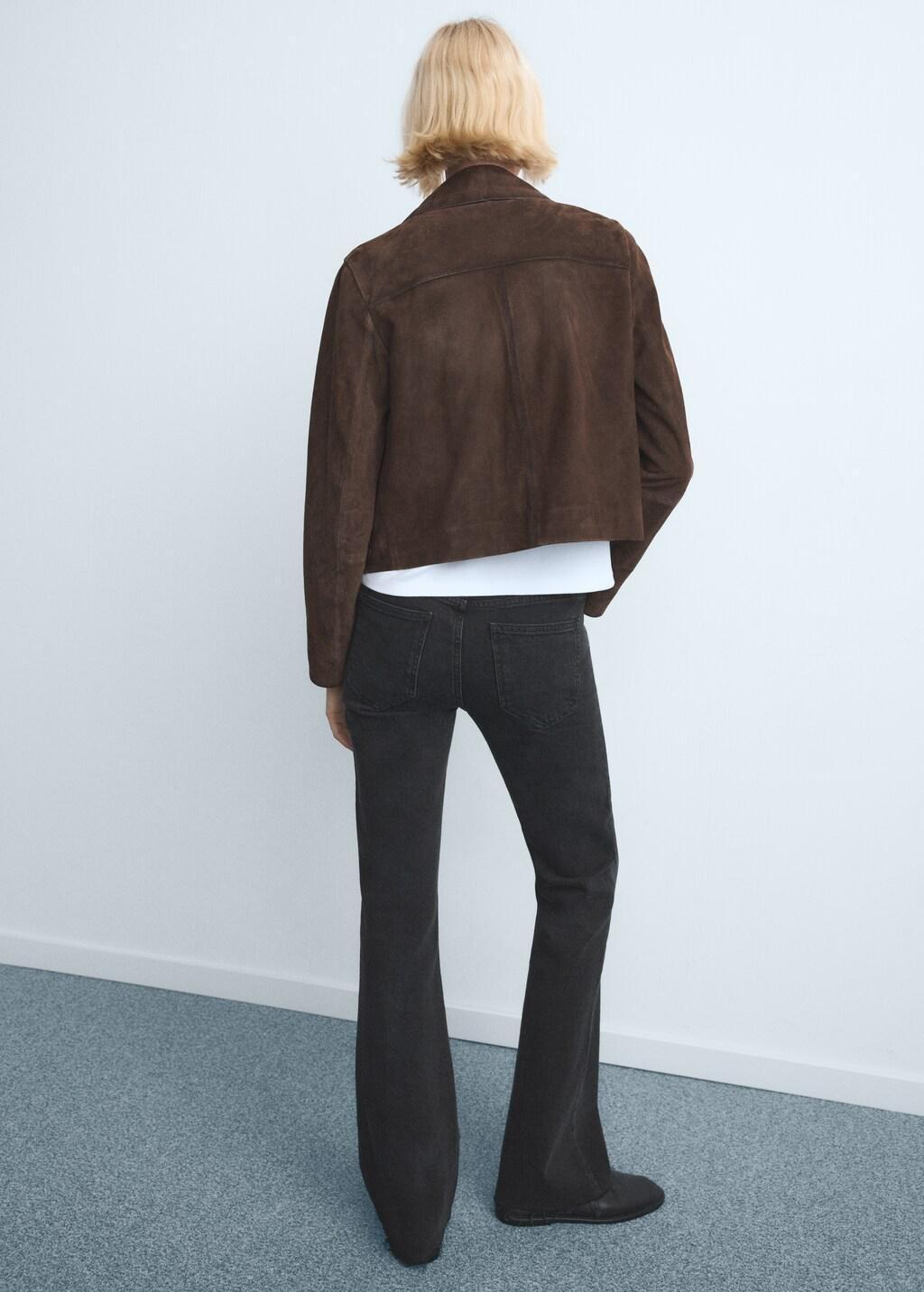 Grey Fiona Flared Mid-Rise Jeans, Open Grey, large image number 2