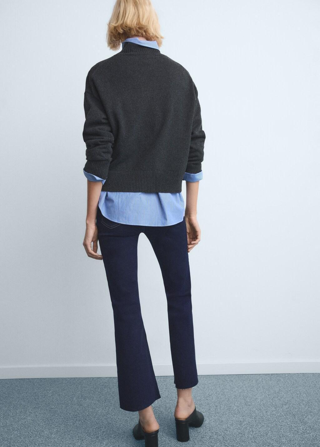 Blue Sienna Flared Cropped Jeans, Open Blue, large image number 2