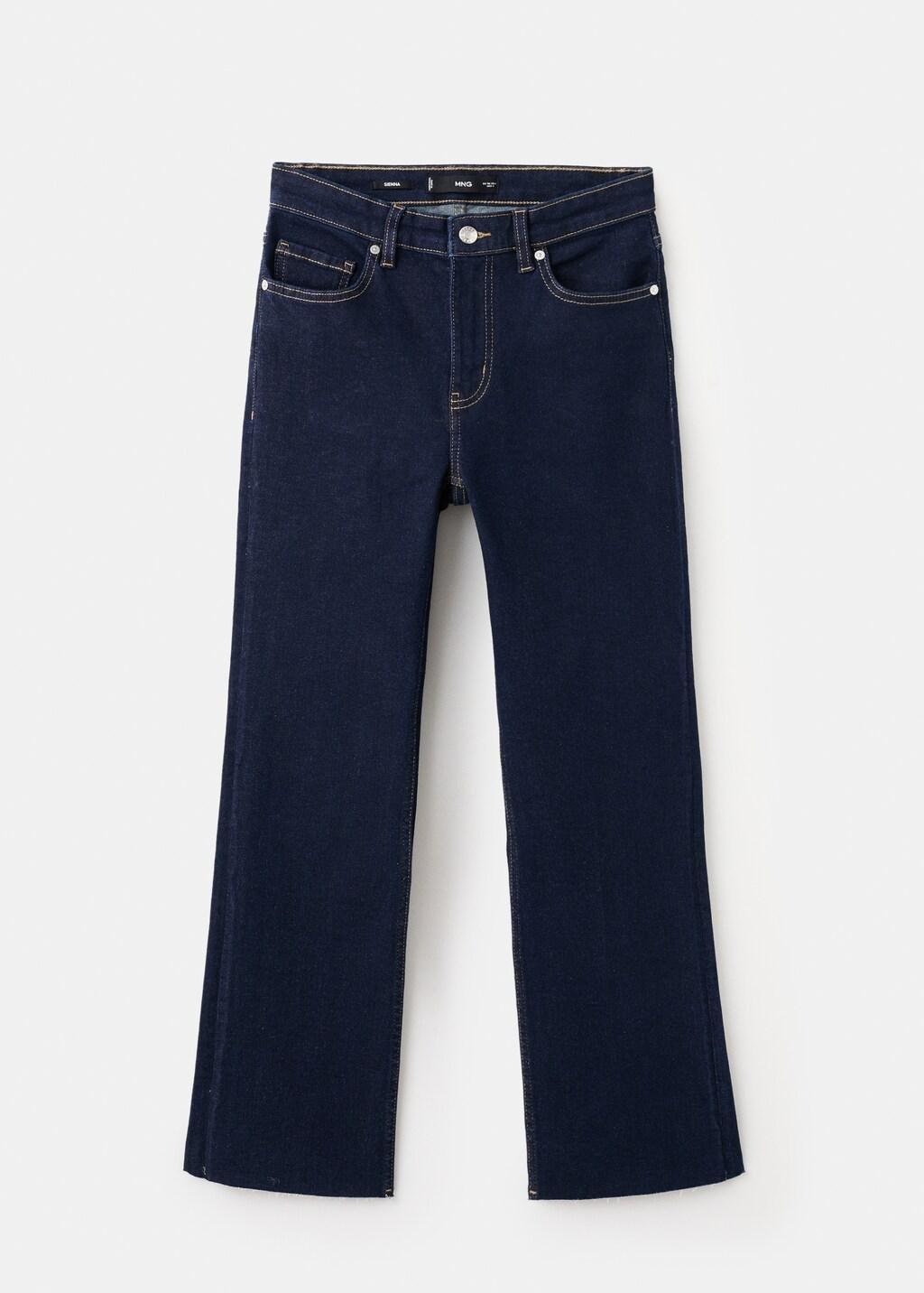 Blue Sienna Flared Cropped Jeans, Open Blue, large image number 8