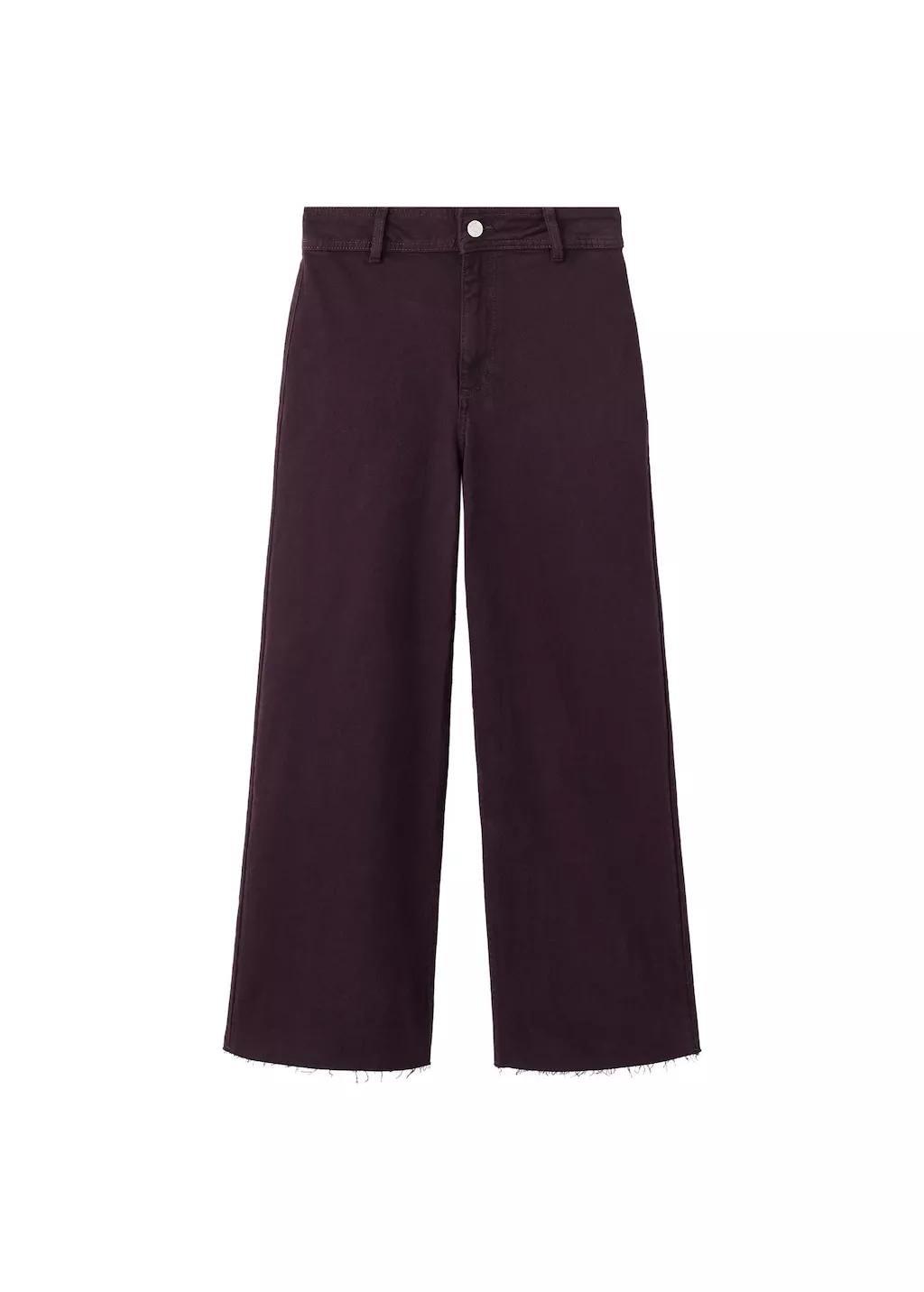 Burgundy Catherin Culotte High-Rise Jeans, Dark Red, large image number 7