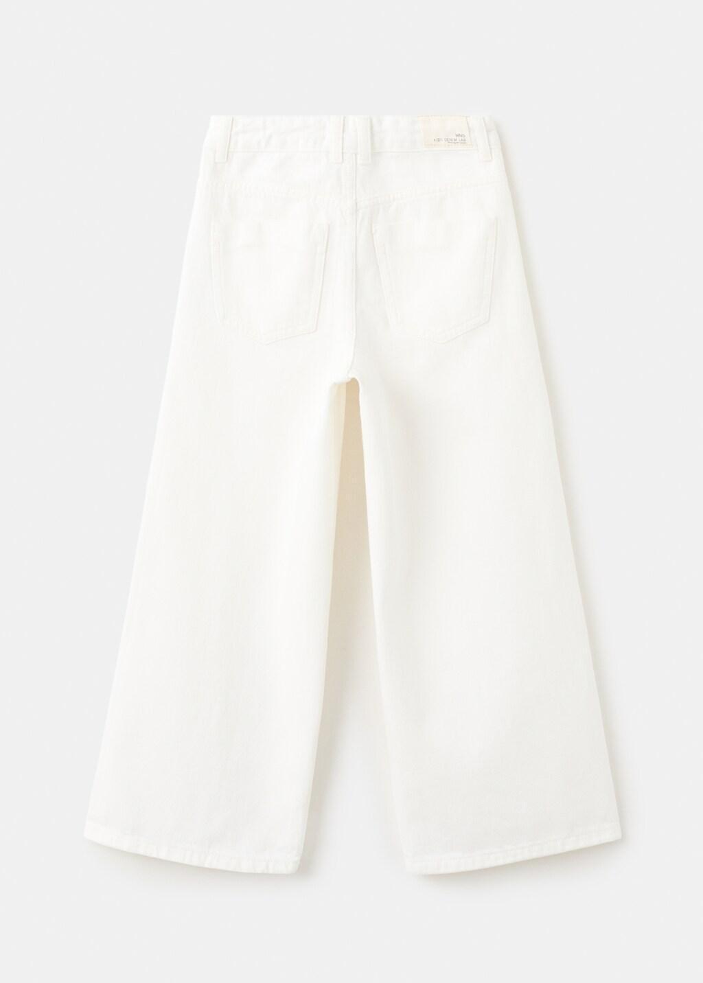 White Studded Star Jeans, Kids Girls, White, medium