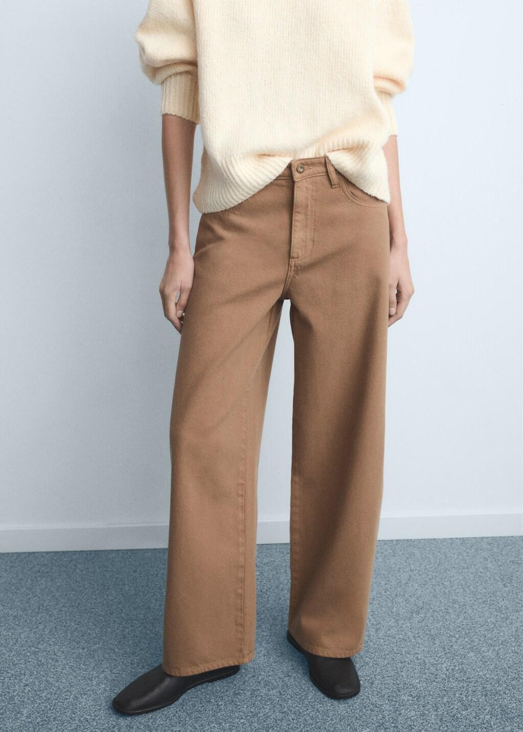 Cream Low-Rise Balloon Jeans, 0201_07, large image number 3