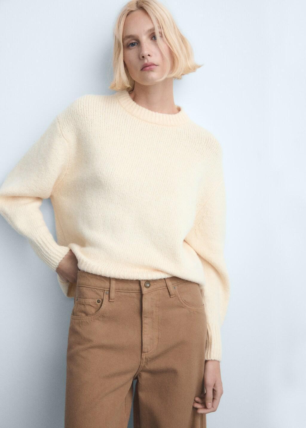 Cream Low-Rise Balloon Jeans, 0201_07, large image number 4