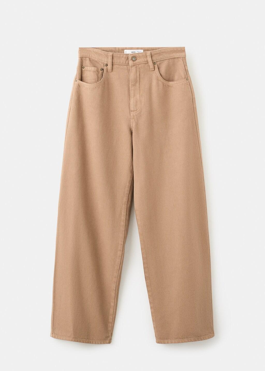 Cream Low-Rise Balloon Jeans, 0201_07, large image number 7