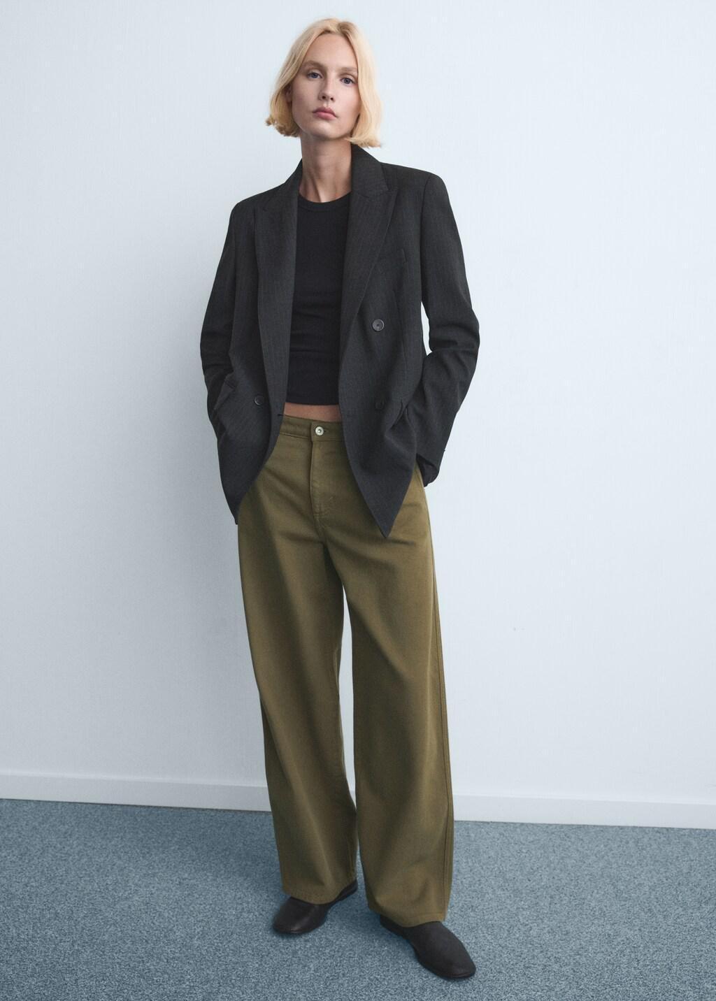 Khaki Low-Rise Balloon Jeans, Beige - Khaki, large image number 0