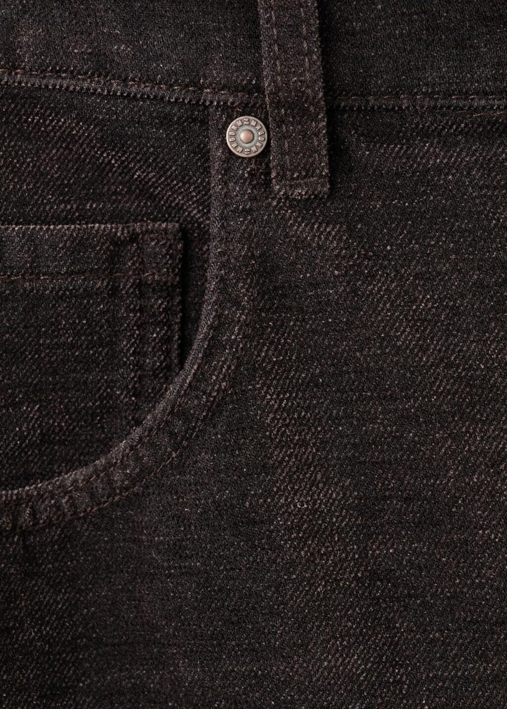 Brown Velvet Balloon Jeans, 0201_32, large image number 8