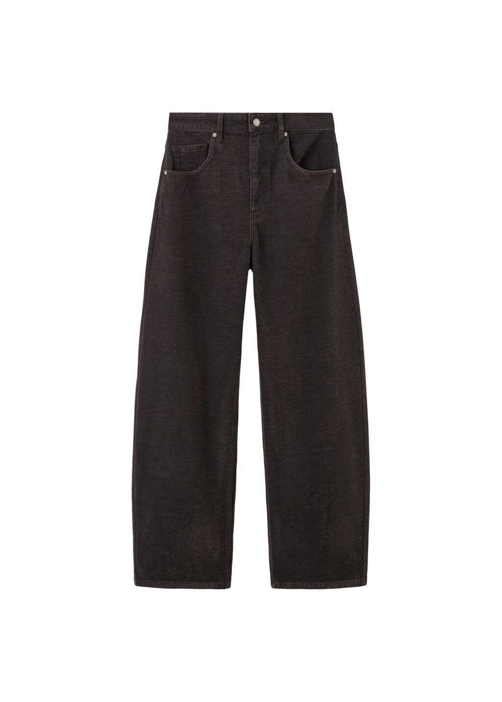 Brown Velvet Balloon Jeans, 0201_32, large image number 9