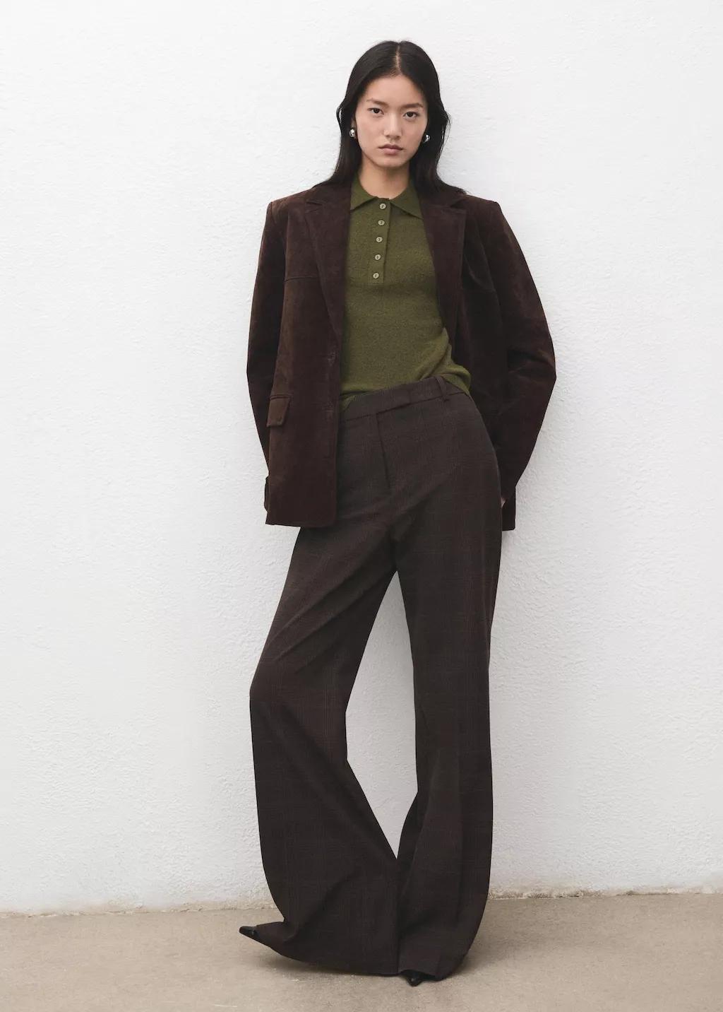 Khaki Long-Sleeve Polo-Neck Sweater, 0201_37, large image number 1