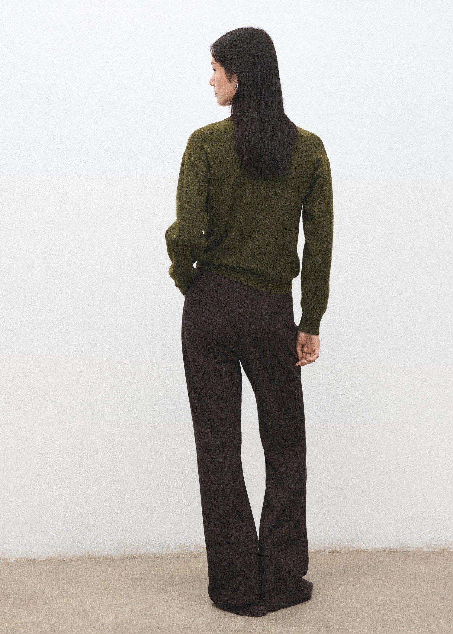 Khaki Long-Sleeve Polo-Neck Sweater, 0201_37, large image number 4