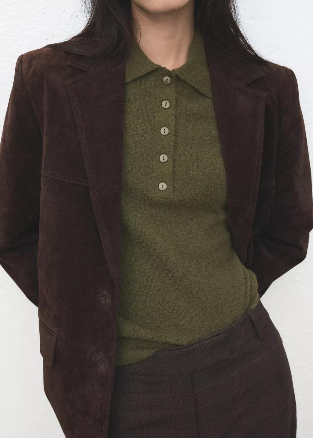 Khaki Long-Sleeve Polo-Neck Sweater, 0201_37, large image number 9