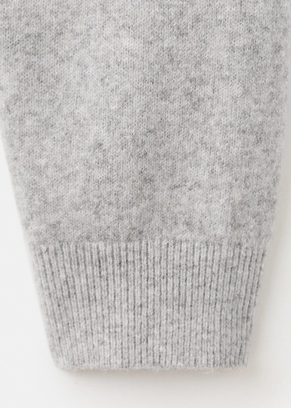 Grey Long-Sleeved Polo-Neck Sweater, Light Pastel Grey, large image number 5