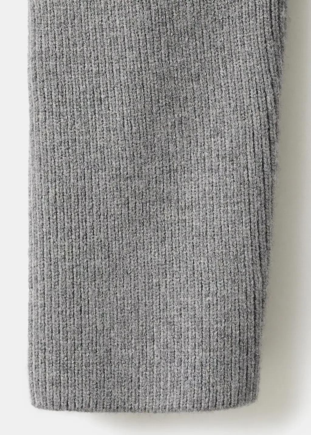 Grey Sweater With Asymmetrical Roll Neck, Medium Grey, large image number 5