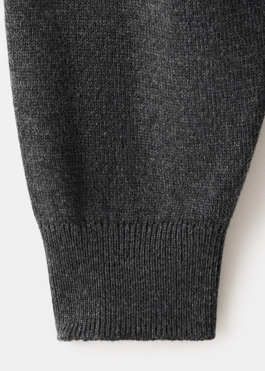 Grey Draped High-Neck Jumper, Charcoal, large image number 5