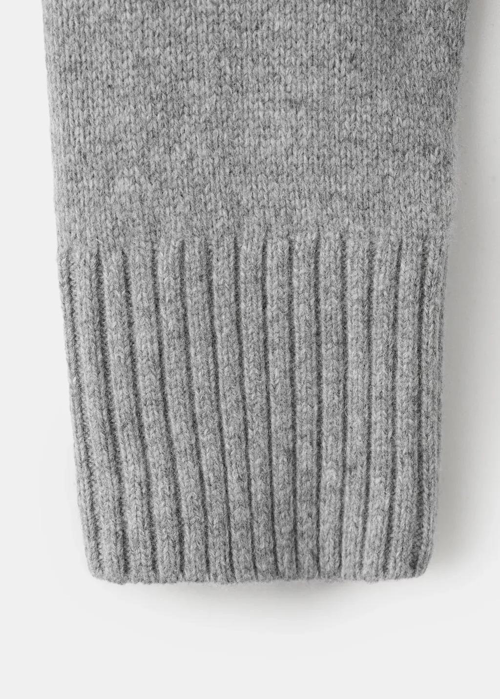 Grey Wool-Blend Knit Sweater, Medium Grey, large image number 5
