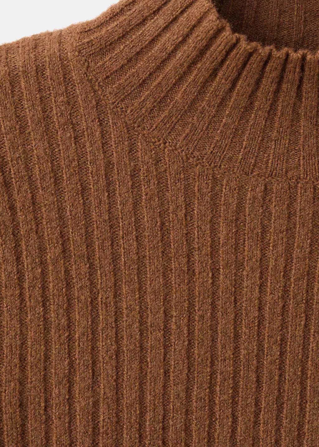 Brown Fitted Sweater With Perkins Neck, 0201_17, large image number 1