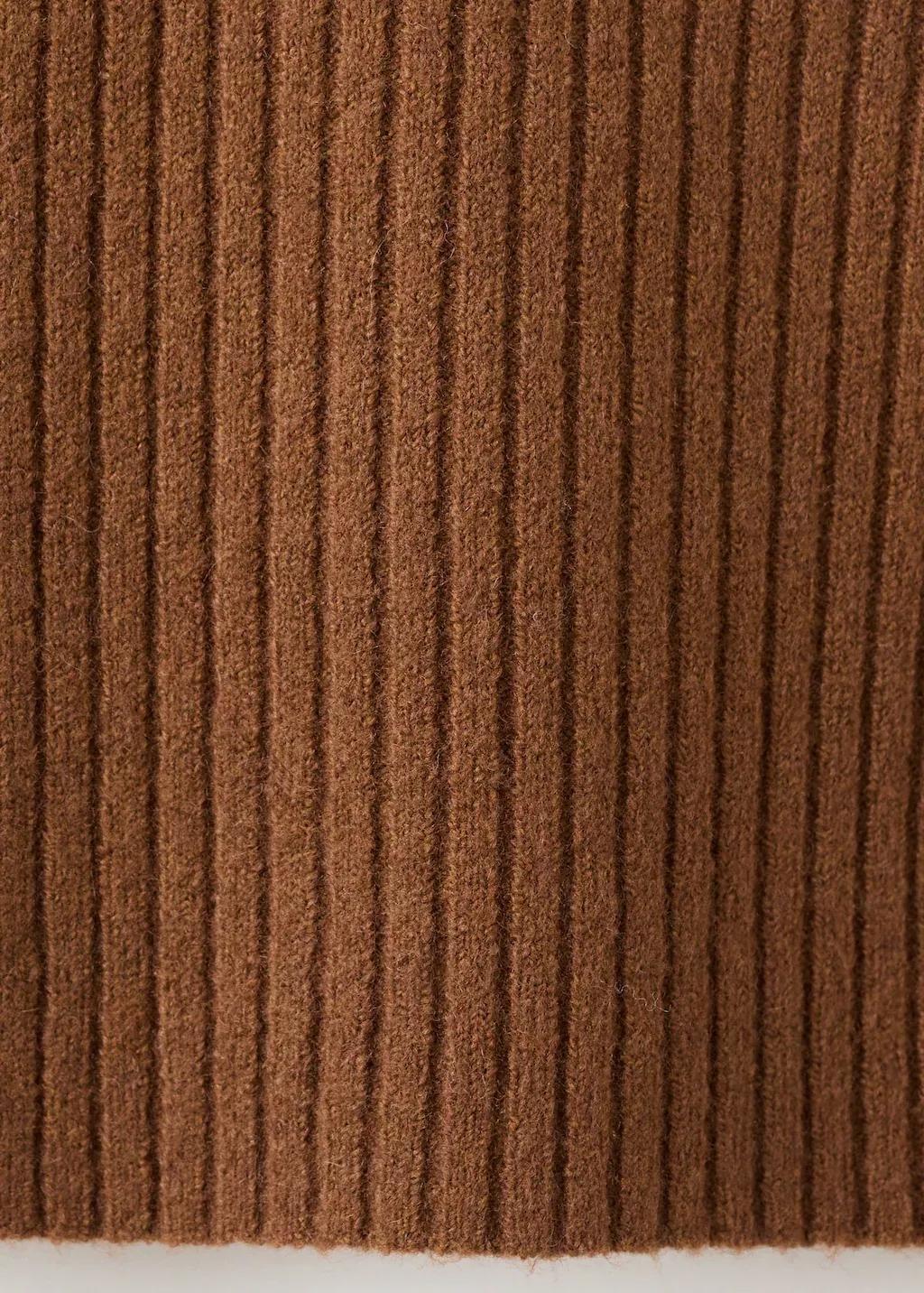 Brown Fitted Sweater With Perkins Neck, 0201_17, large image number 5