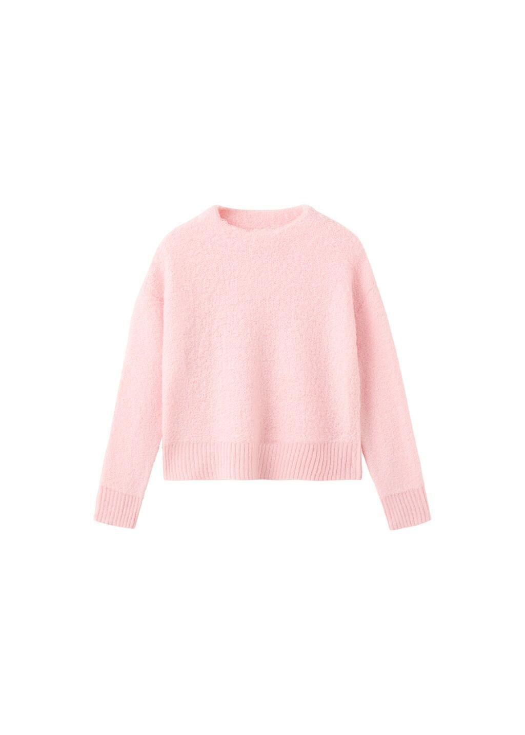 Pink Knitted Sweater With Perkins Neck, Light-Pastel Pink, large image number 10