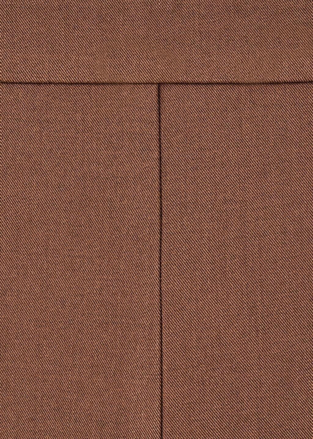 Brown Wide Leg Suit Trousers, Dark Brown, large image number 1