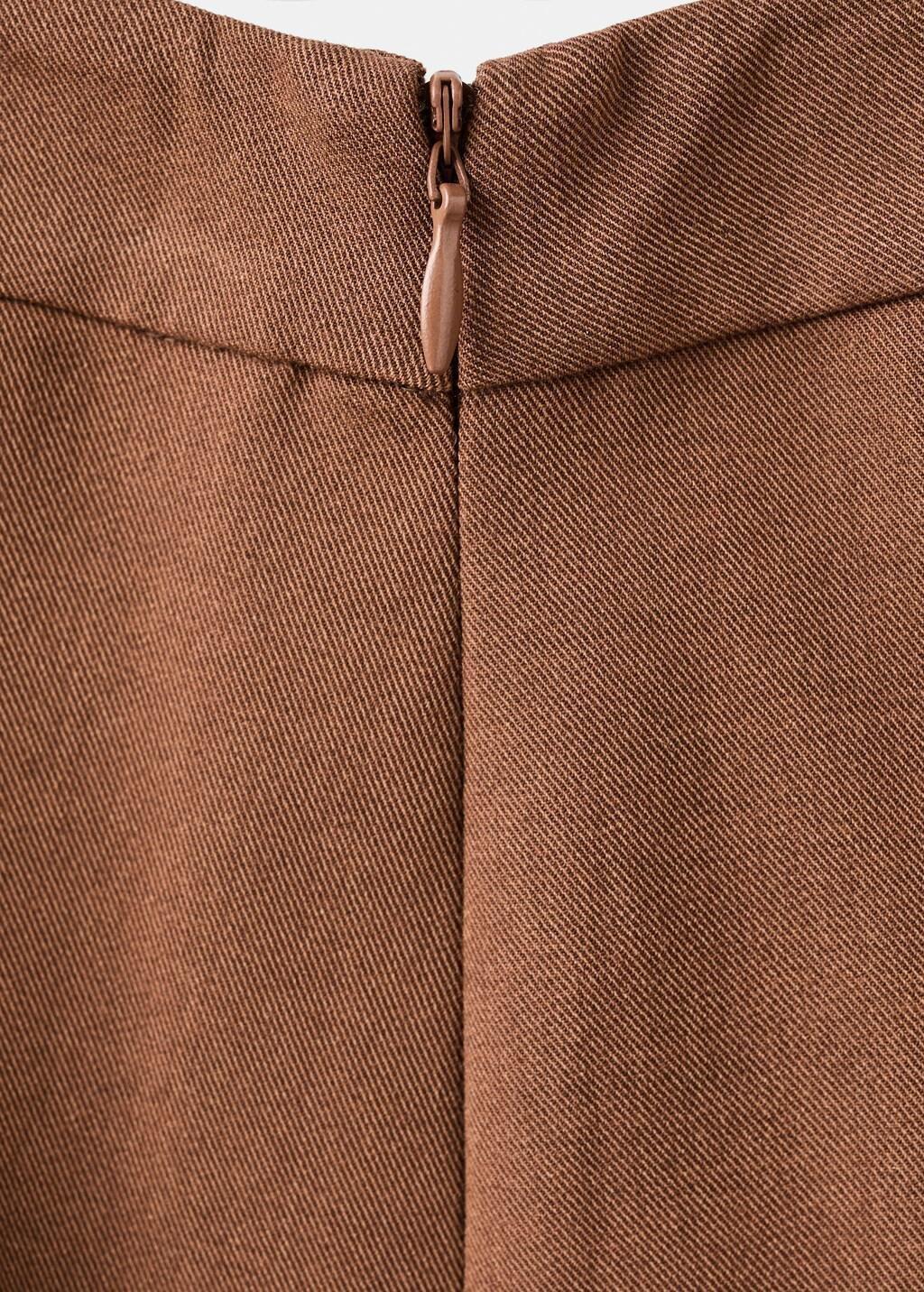 Brown Wide Leg Suit Trousers, Dark Brown, large image number 4