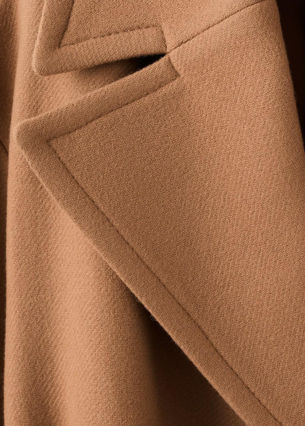 Brown Manteco Wool Coat With Belt, 0201_09, large image number 5