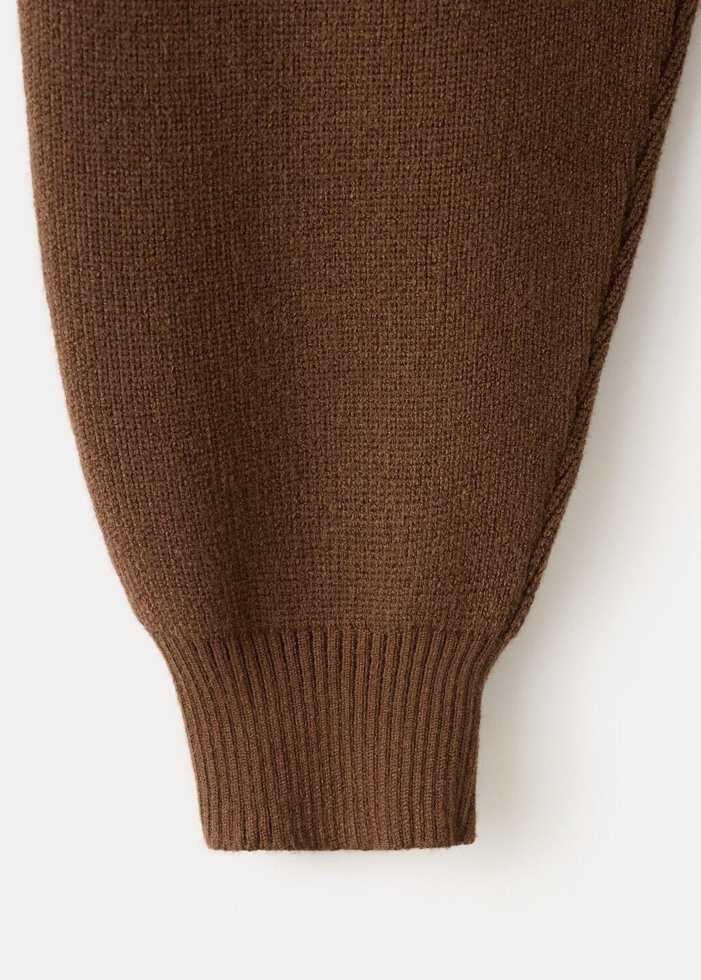 Brown Turtleneck Sweater With Jewel Buttons, 0201_30, medium
