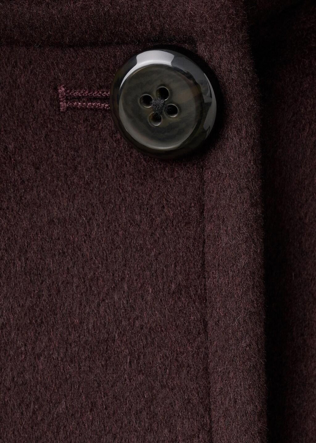 Burgundy Wool Jacket With Shirt Collar, Dark Red, large image number 1