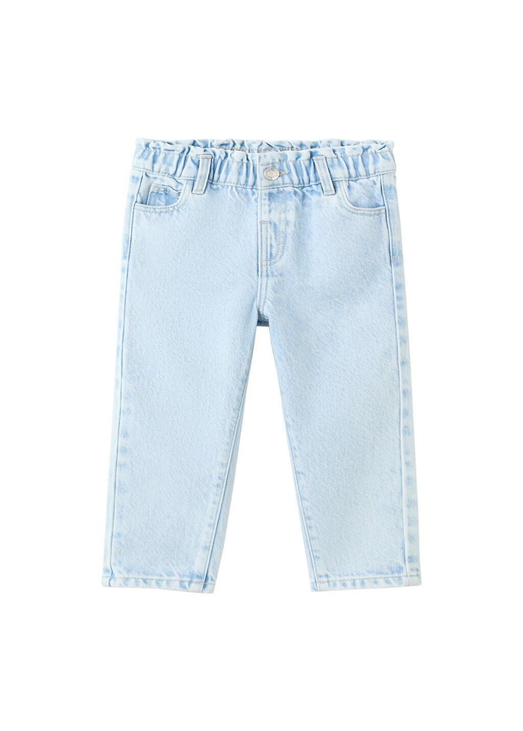Blue Paperbag Jeans, Baby Girlss, Open Blue, large image number 4