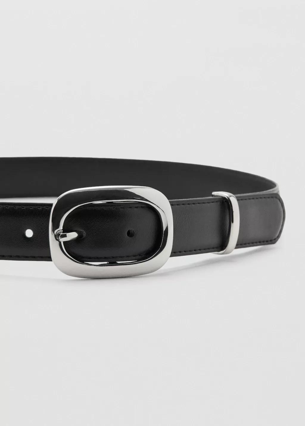 Black Square Buckle Belt, 0201_99, medium