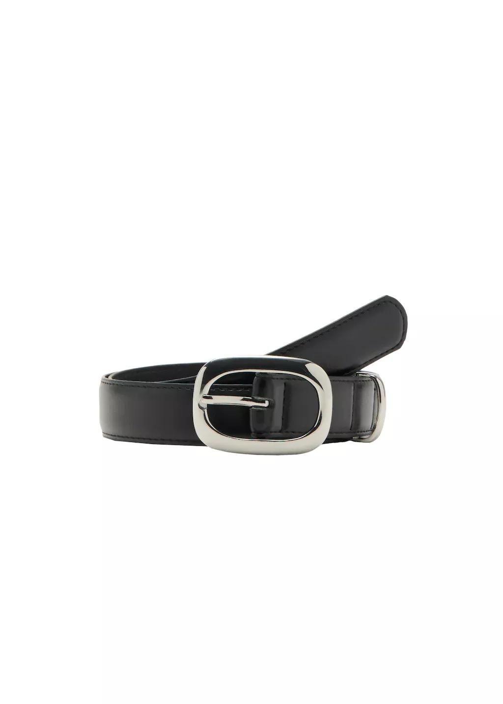 Black Square Buckle Belt, 0201_99, medium