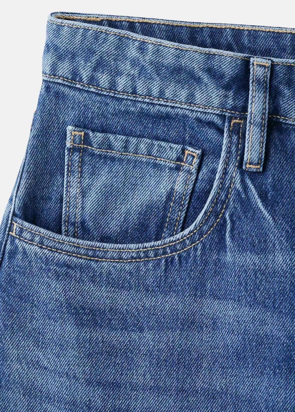 Blue High-Waisted Barrel Jeans, Open Blue, large image number 1