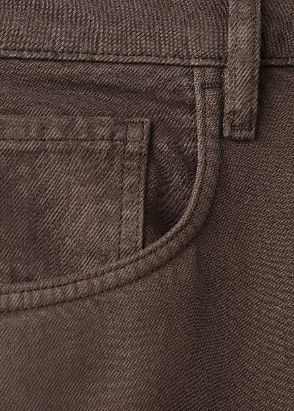 Brown High-Waisted Barrel Jeans, Dark Brown, large image number 4