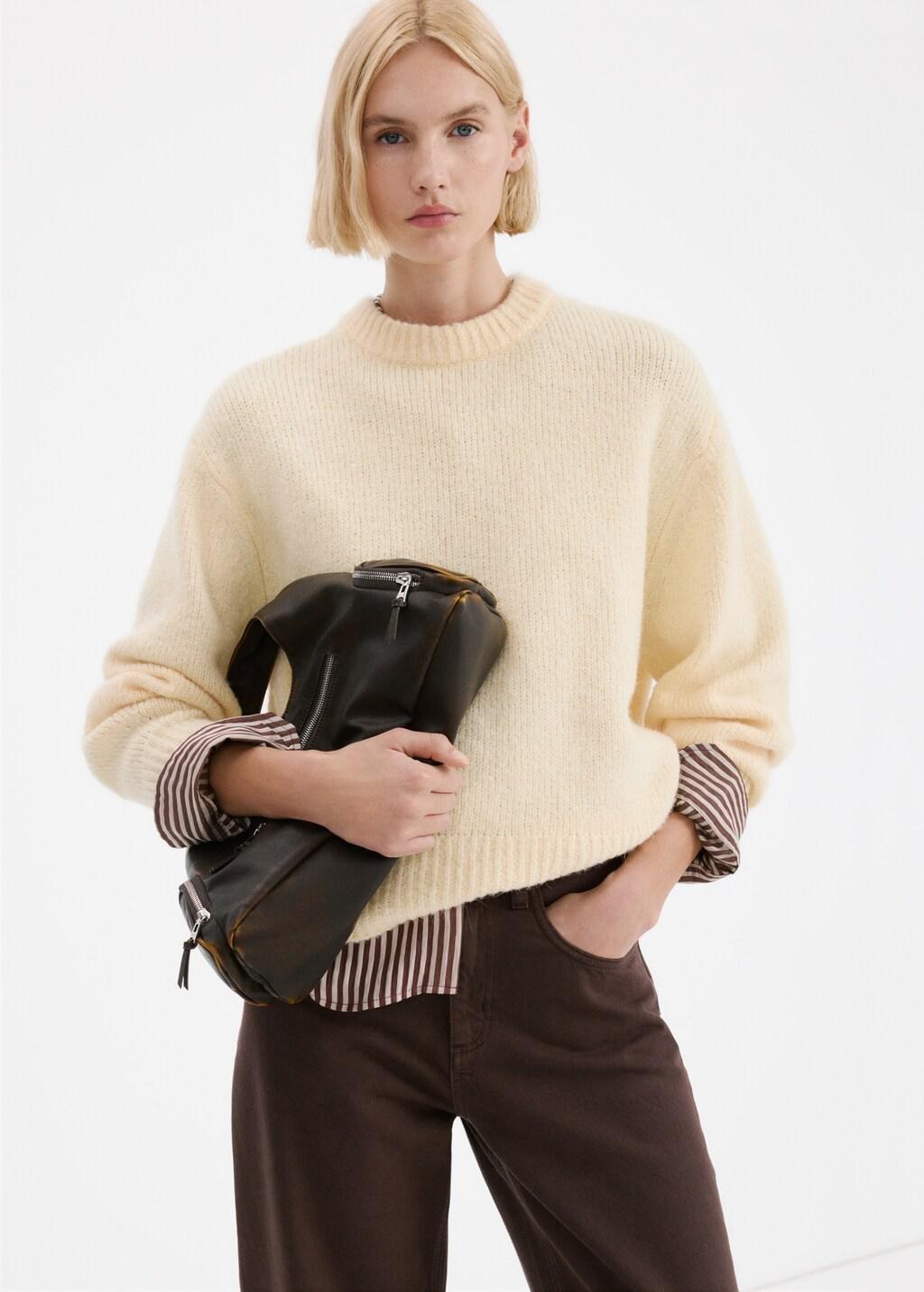 Brown High-Waisted Barrel Jeans, Dark Brown, large image number 6