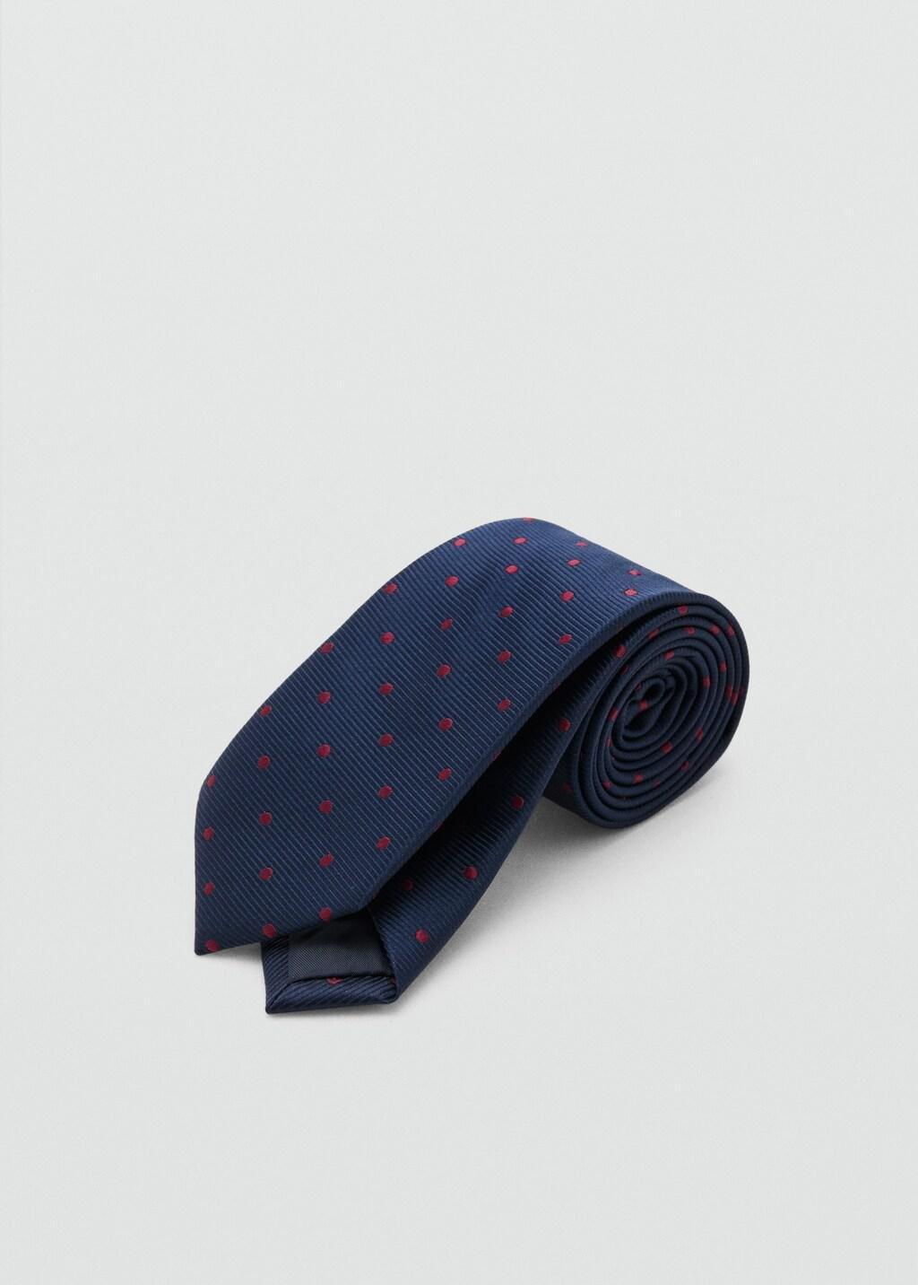 Navy Printed Tie, Kids Boys, Navy, medium