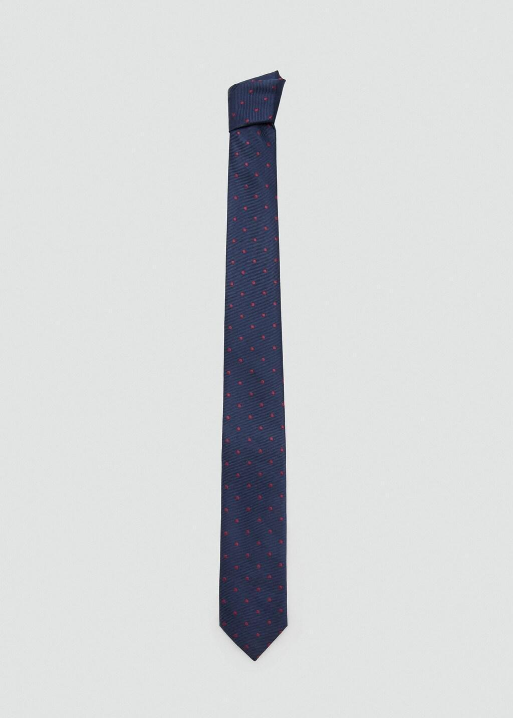 Navy Printed Tie, Kids Boys, Navy, large image number 2