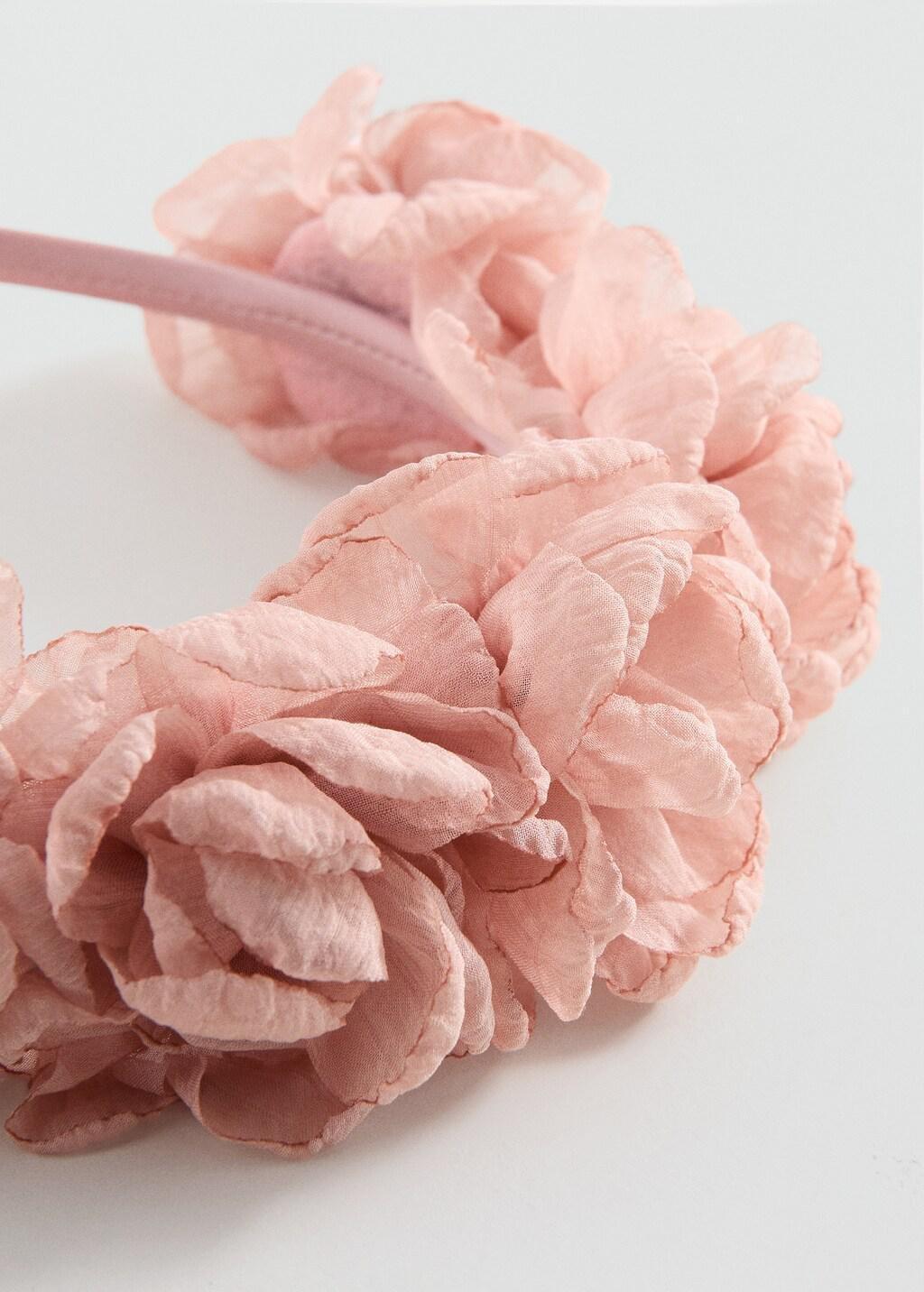 Pink Lt Pastel Flower Hairband, Kids Girl, Light-Pastel Pink, medium