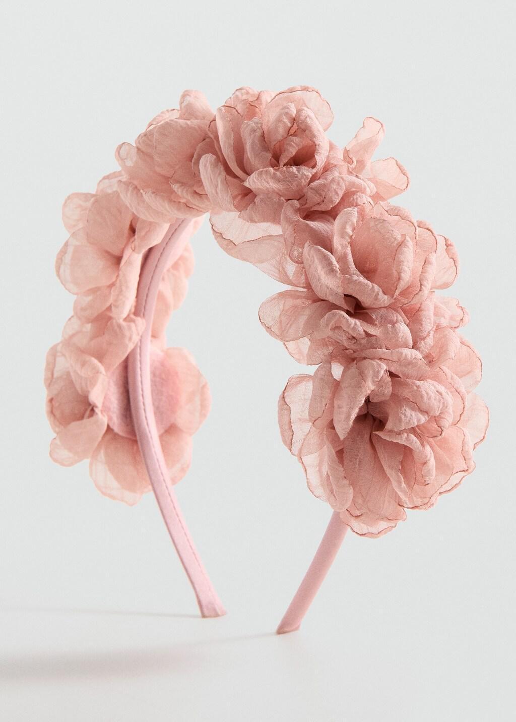 Pink Lt Pastel Flower Hairband, Kids Girl, Light-Pastel Pink, large image number 1