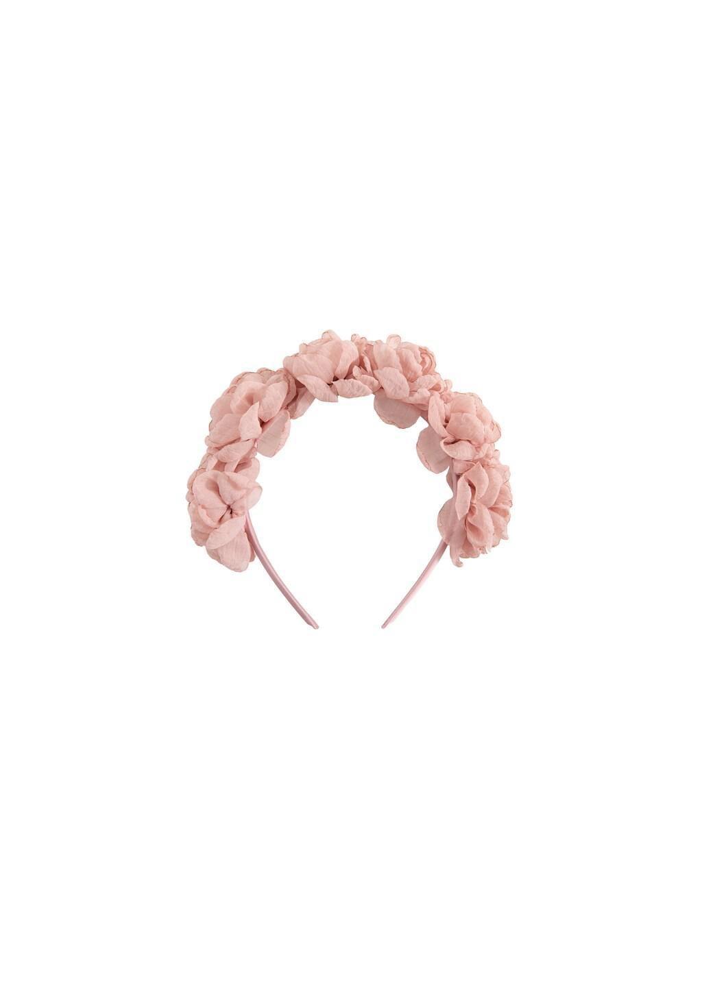 Pink Lt Pastel Flower Hairband, Kids Girl, Light-Pastel Pink, large image number 3