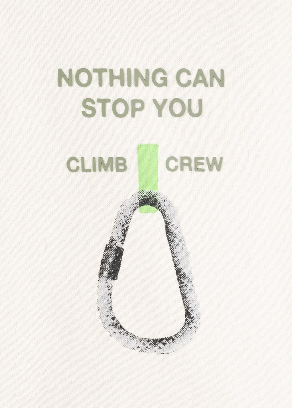 Beige Printed Cotton Sweatshirt, Light Beige, large image number 1