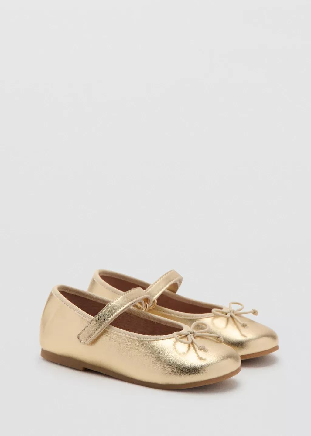 Gold Metallic Ballerina Bow, Baby Girls, Gold, large image number 0