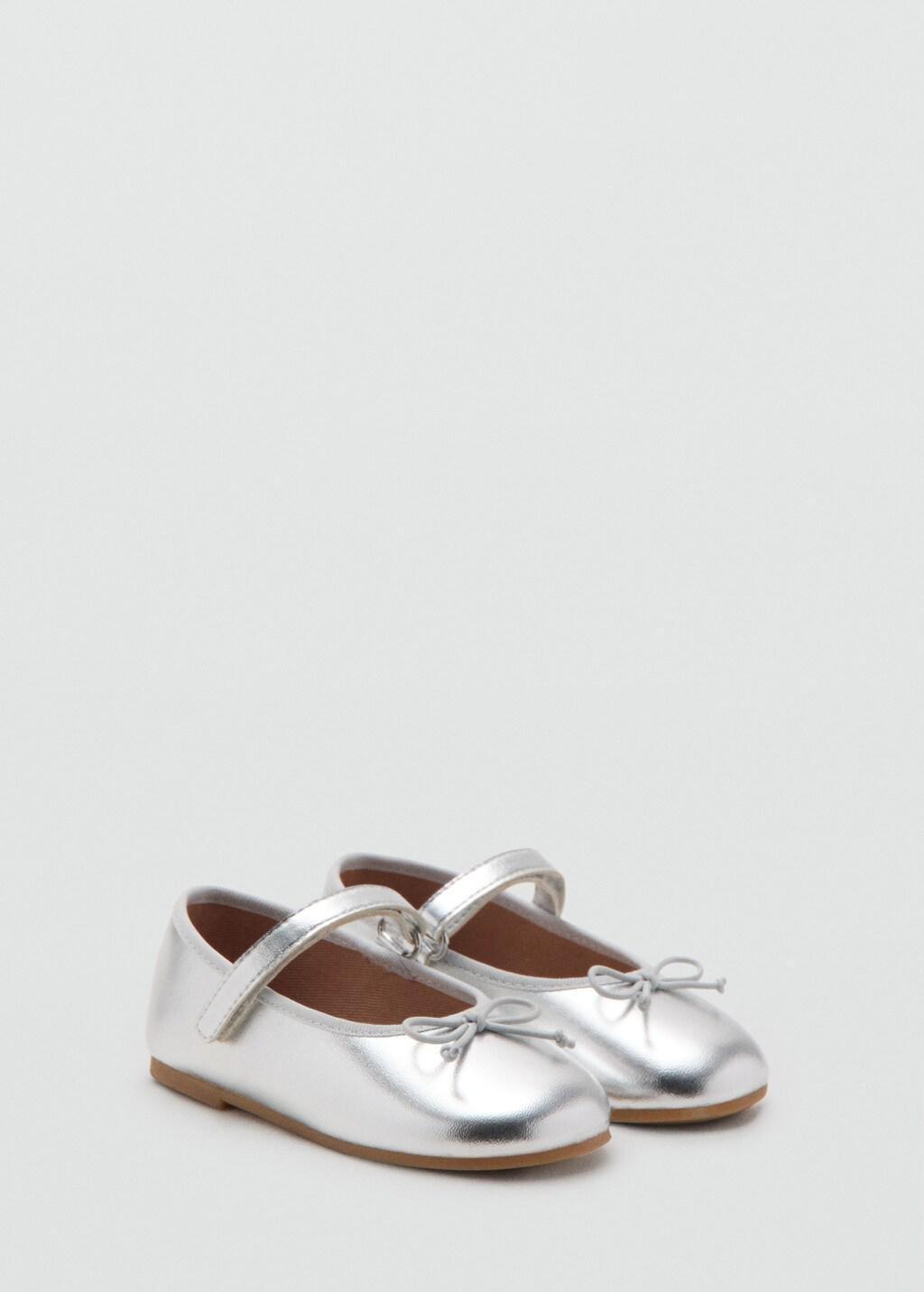 Silver Metallic Ballerina Bow, Baby Girls, Silver, medium