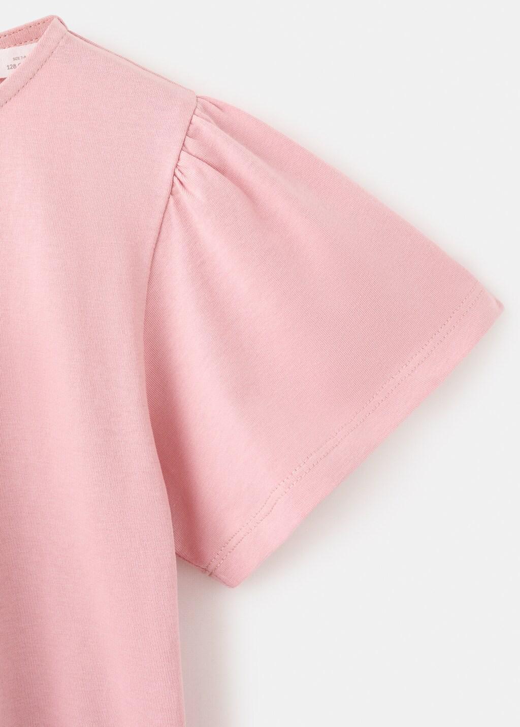 Pink Embossed Flower T-Shirt, Kids Girls, Pink, large image number 0