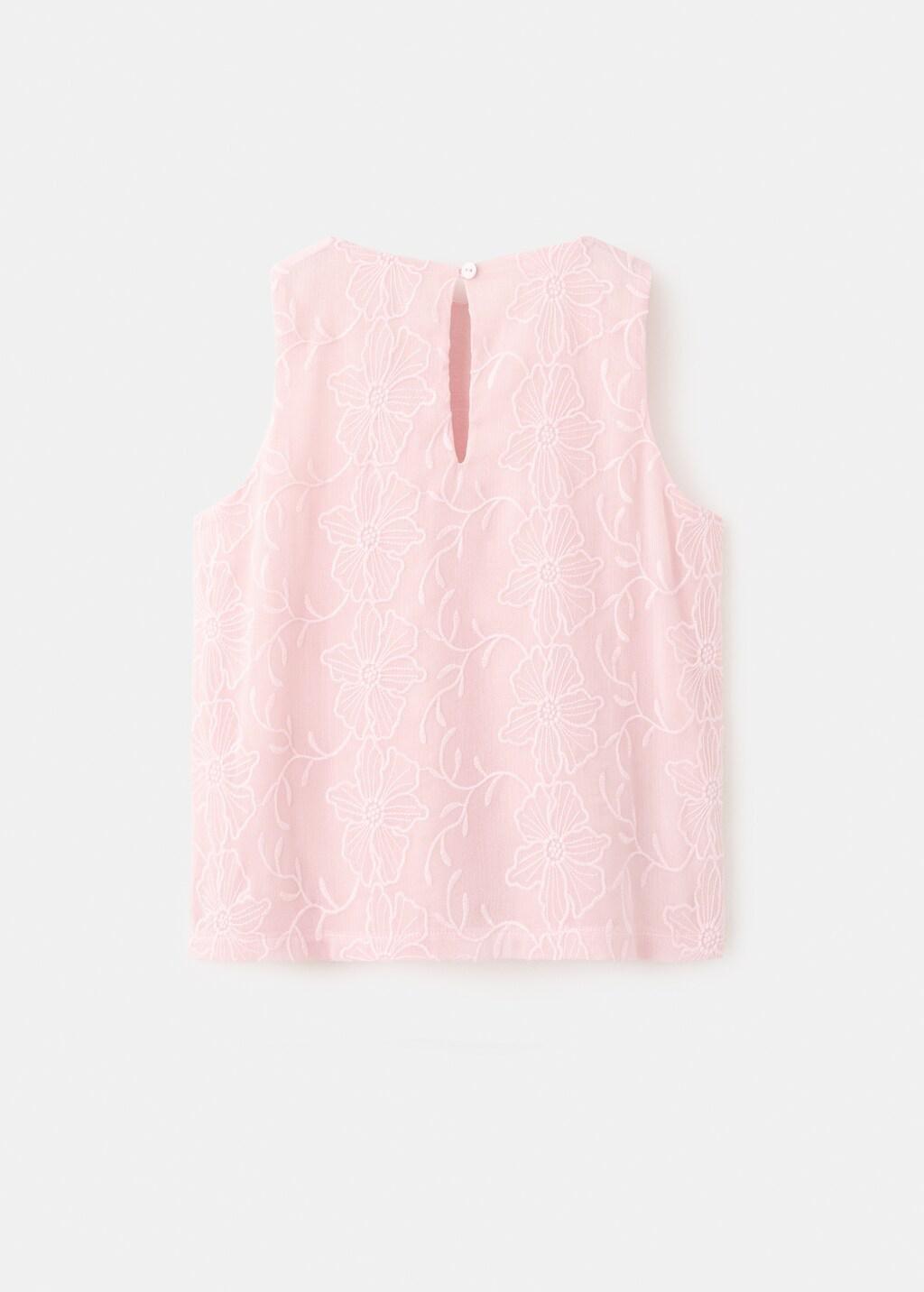 Pink Flowy Printed Top, Kids Girl, Pink, medium
