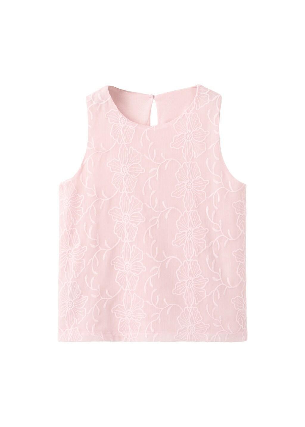 Pink Flowy Printed Top, Kids Girl, Pink, large image number 5