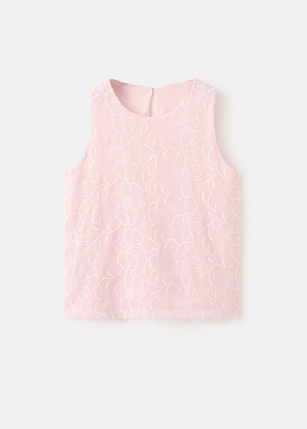 Pink Flowy Printed Top, Kids Girl, Pink, large image number 6