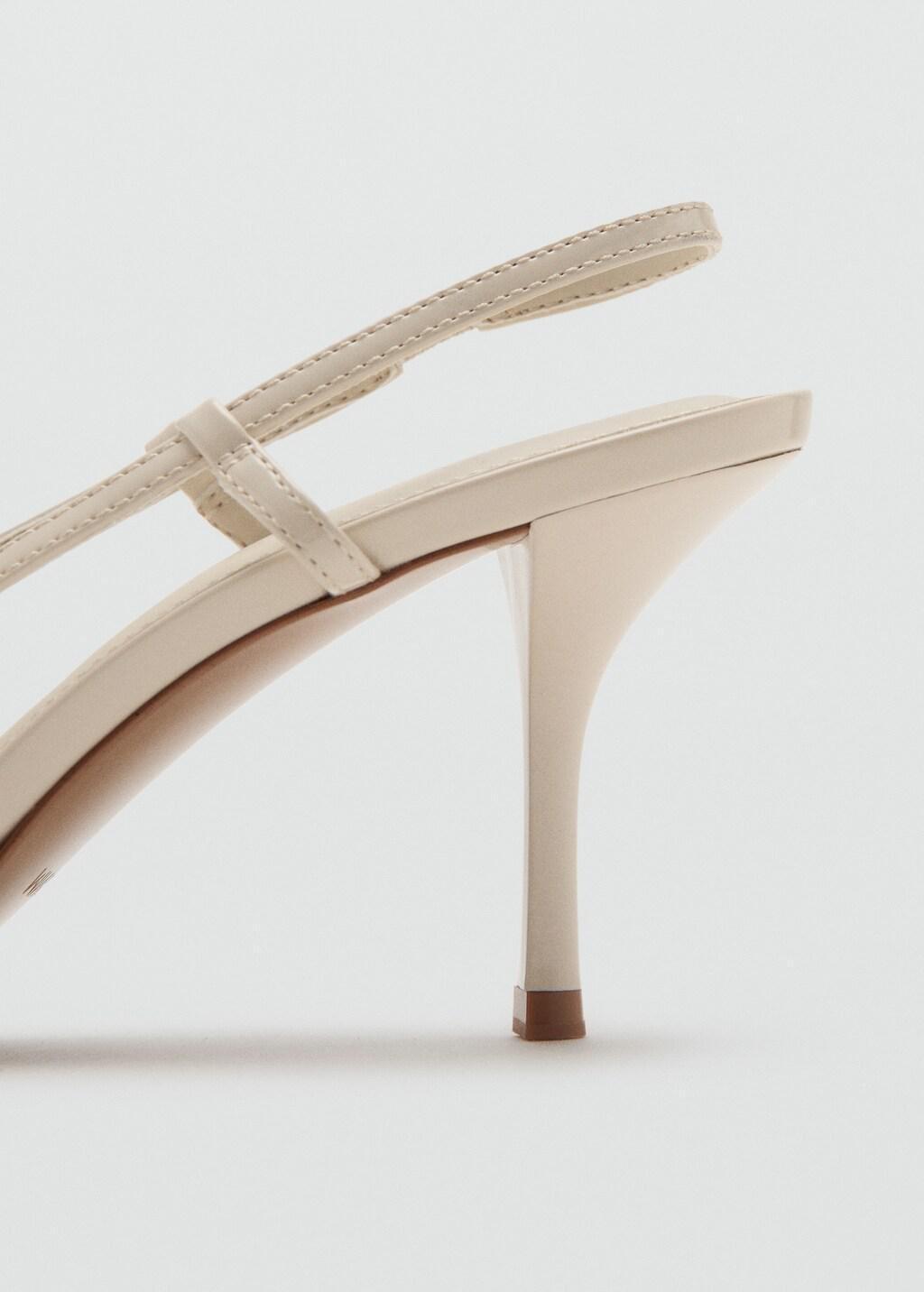 Beige Patent Heeled Shoes, Light Beige, medium